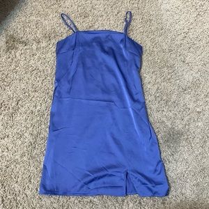 Forever 21 Silky Cornflower Blue Dress Thigh-Length Size Small